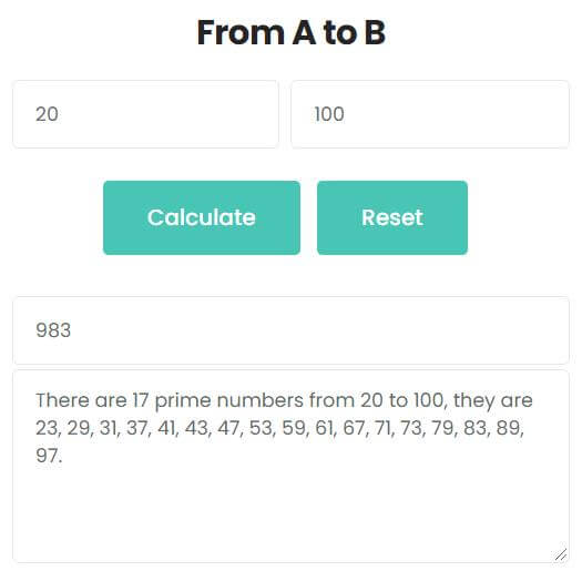 What is the sum of prime numbers between 20 and 100