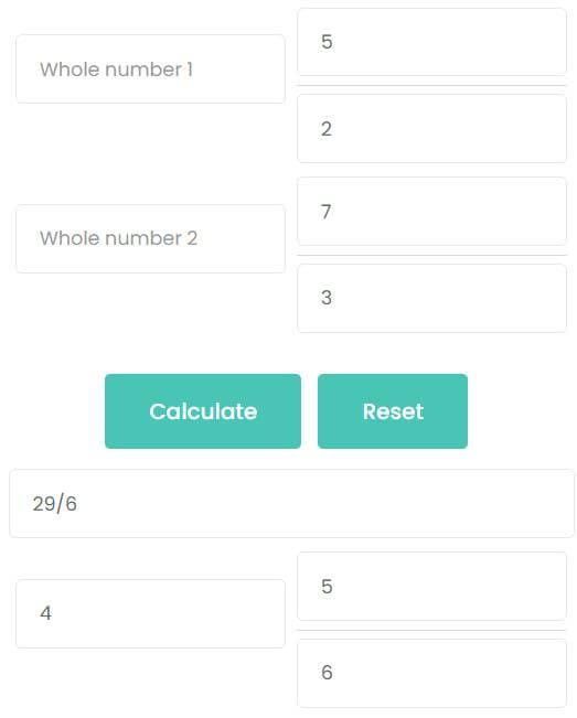 Adding two improper fractions