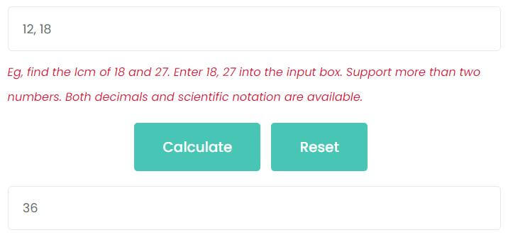 Find the LCM of 2 numbers