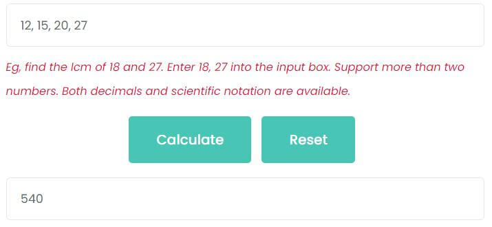 Find the LCM of 4 numbers