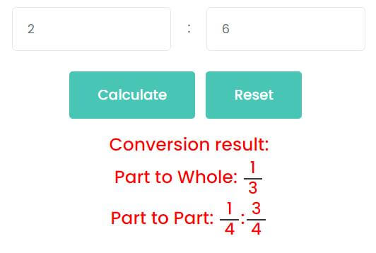 Ratio to fraction