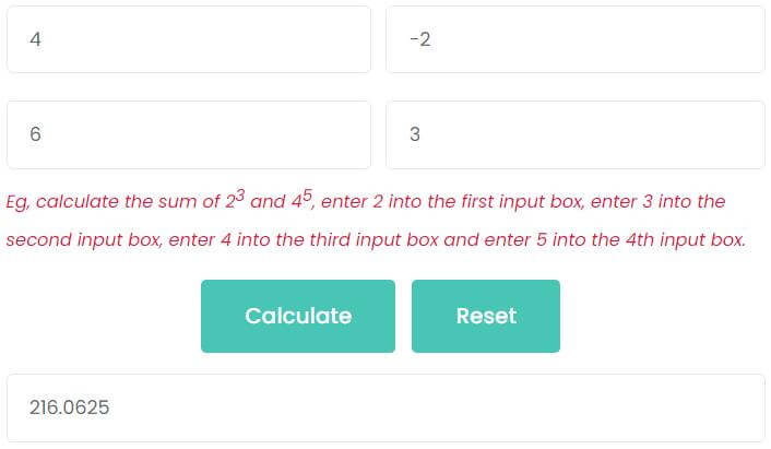 Negative exponents