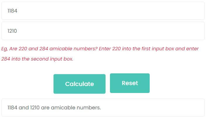 Are 1184 and 1210 amicable numbers