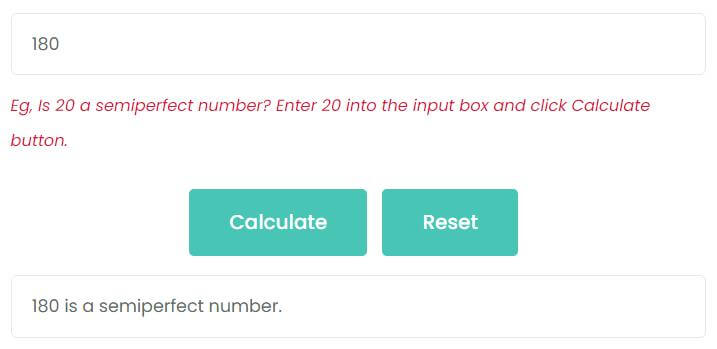 Is 180 a semiperfect number