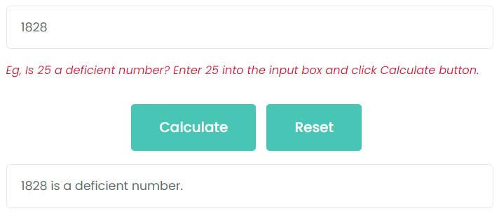 Is 1828 a deficient number