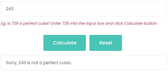 Is 243 a perfect cube