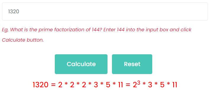 What is the prime factorization of 1320