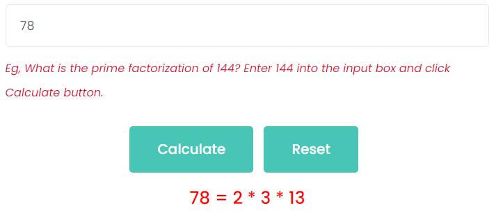 What is the prime factorization of 78