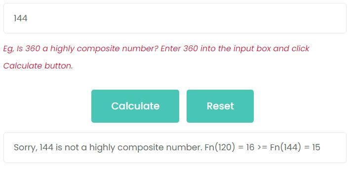 Is 144 a highly composite number