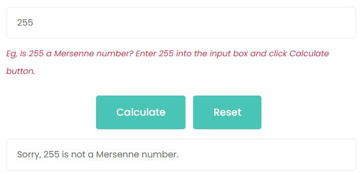 Is 255 a Mersenne number