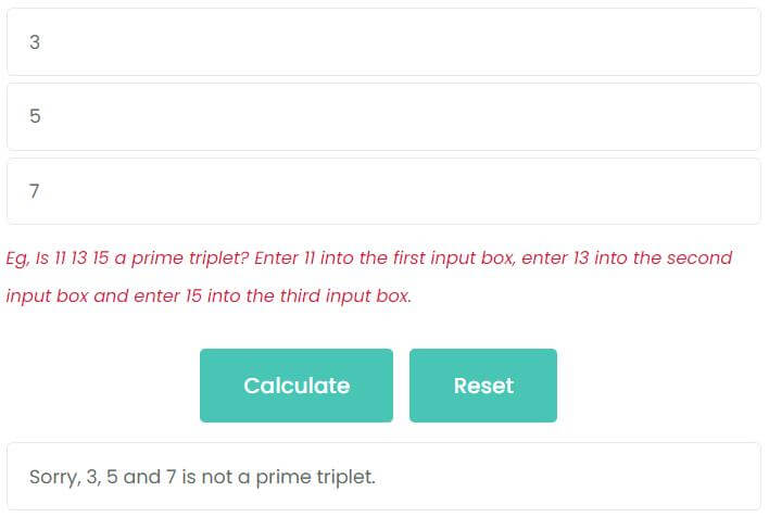 Is 3 5 7 a prime triplet?