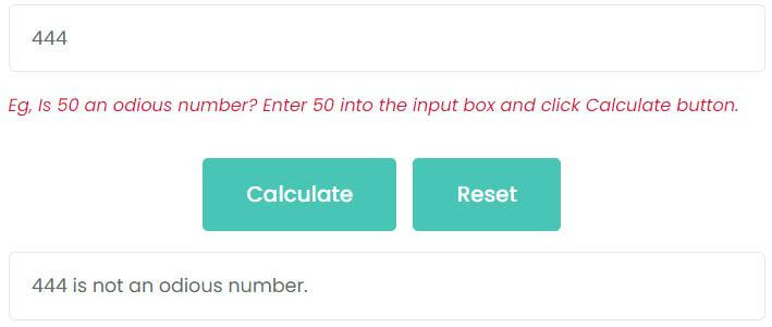 Is 444 an odious number