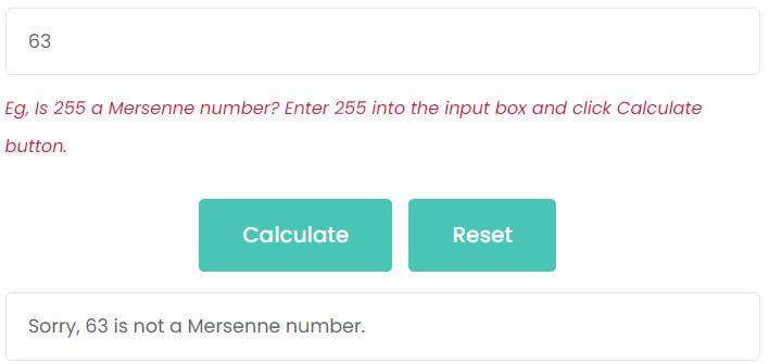 Is 63 a Mersenne prime number