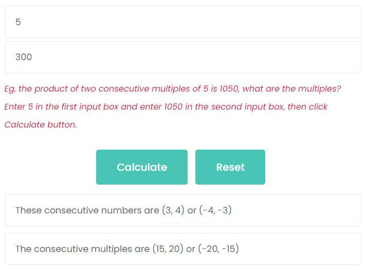 The product of two consecutive multiples of 5 is 300, what are the two consecutive multiples?