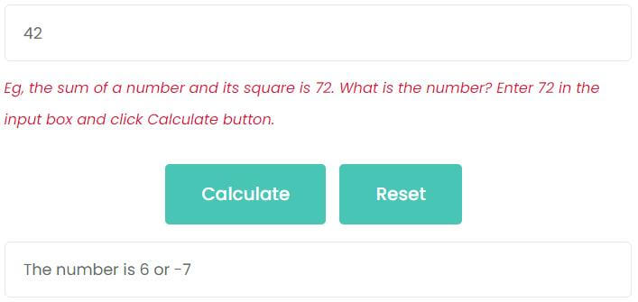 The sum of a number and its square is 42. What is the number?