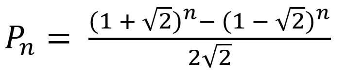 formula of Pell numbers