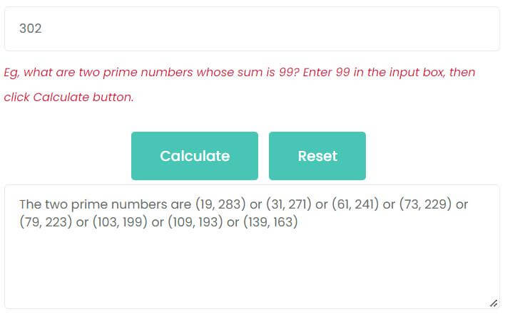 The sum of two prime numbers is 302, What are the prime numbers?