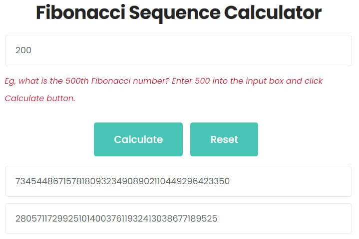 What is the 200th Fibonacci number?