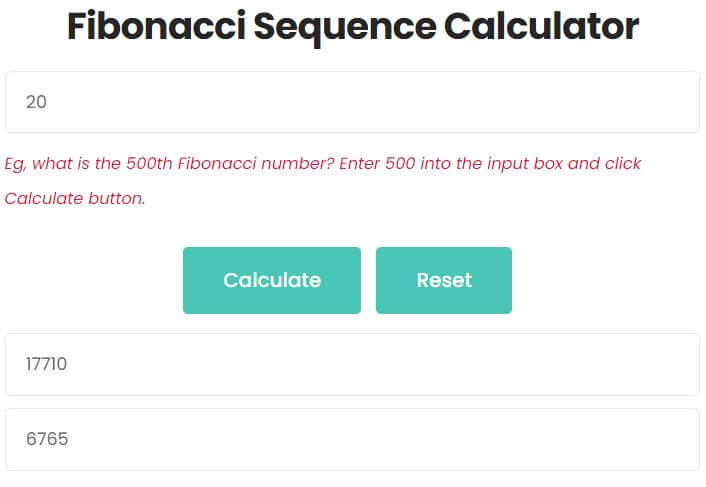 What is the sum of the first 20 Fibonacci numbers?