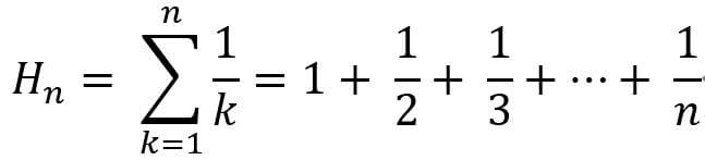 harmonic number formula