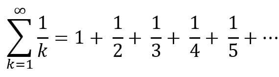 the harmonic series formula