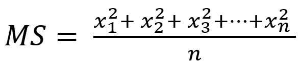 mean square formula