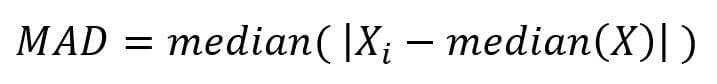median absolute deviation formula