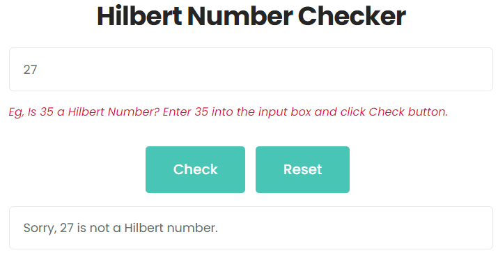 Is 27 a Hilbert Number