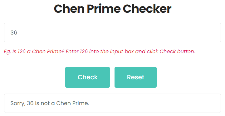 Is 36 a Chen Prime