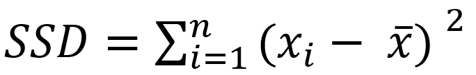 Sum of Squared Deviations formula